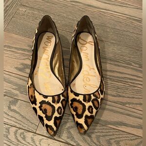 Sam Edelman Leopard print pointy flat | size 8